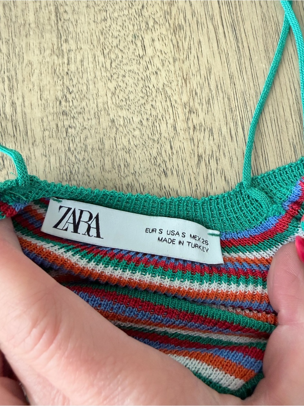ZARA Striped Knit Dress Size Small Boho Hippie Festival - Picture 8 of 11